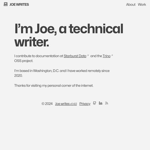 Joe writes